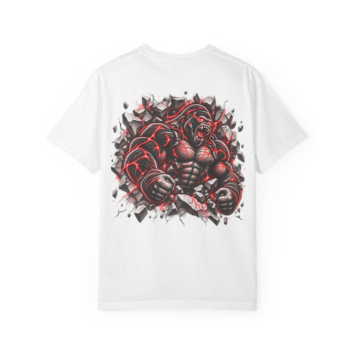 Fierce Gorilla Breakthrough Graphic Tee | Blue & Red Streetwear Shirt