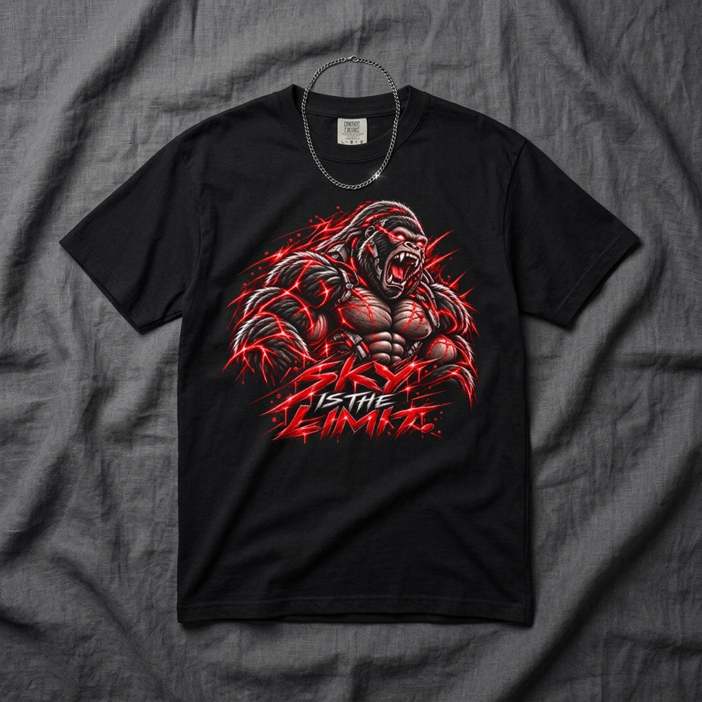 Aggressive Gorilla No Limits Shirt | Graphic Streetwear Tee