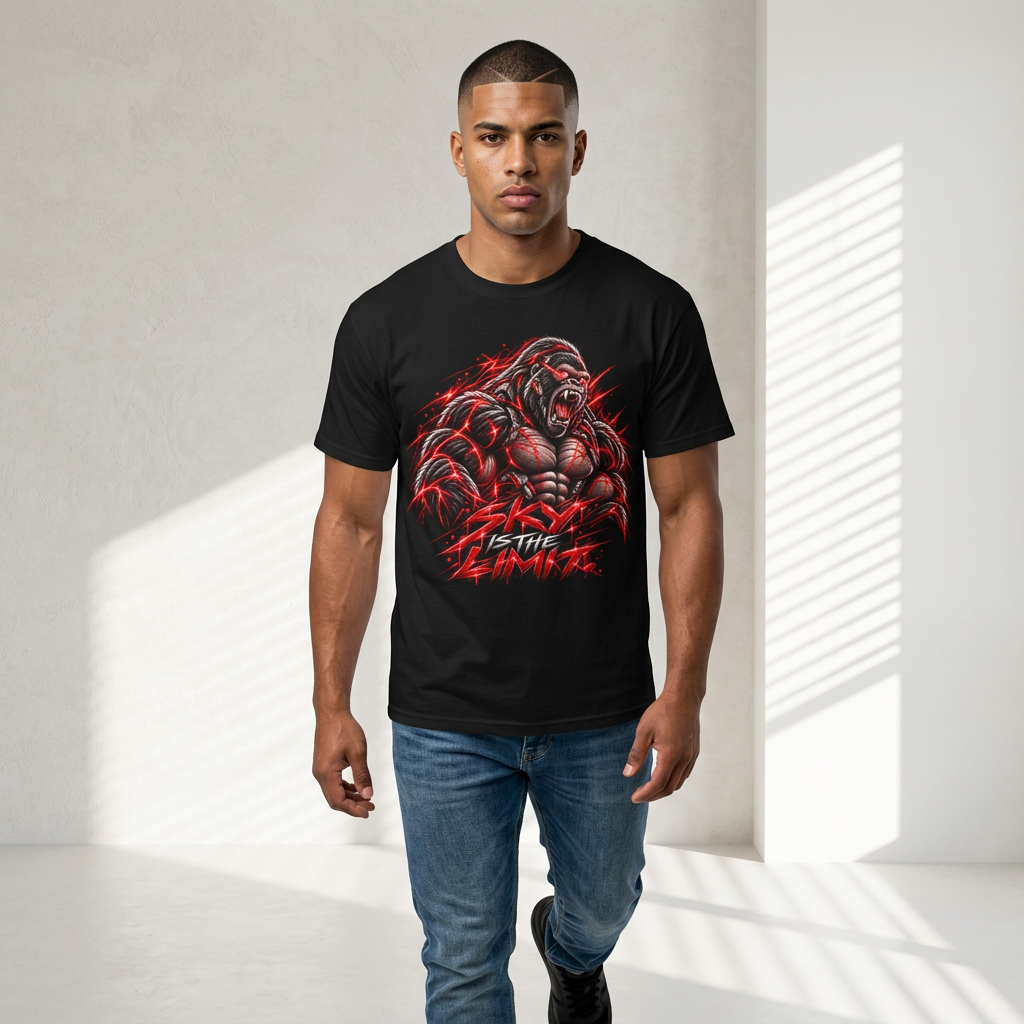 Aggressive Gorilla No Limits Shirt | Graphic Streetwear Tee