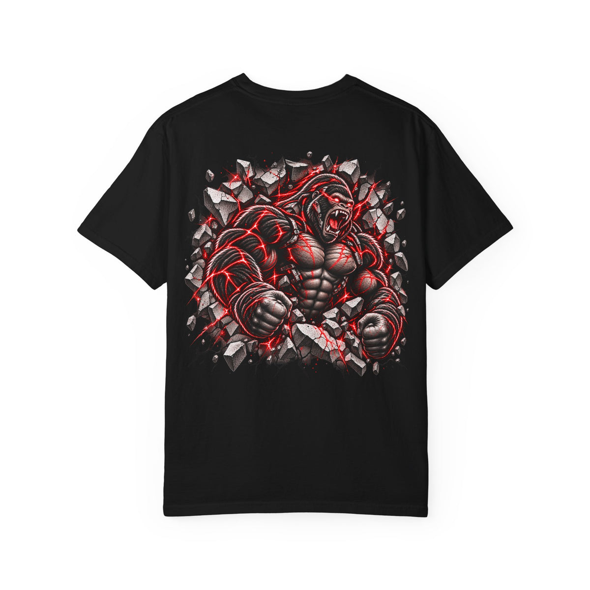 Fierce Gorilla Breakthrough Graphic Tee | Blue & Red Streetwear Shirt
