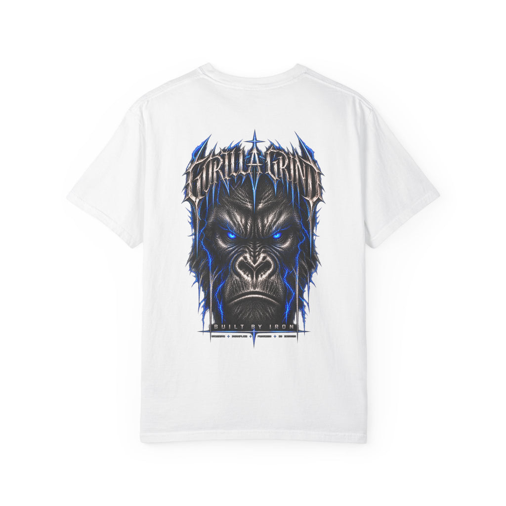 Gorilla Grind Electric Blue Back Print Shirt | Ape Graphic Tee